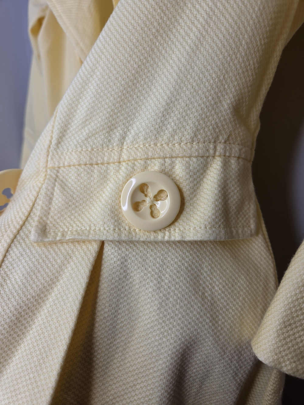 Candie's Soft Yellow Double-Breasted Pea Coat - Picture 13 of 15